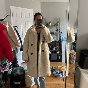 Bershka faux Sherpa coat
